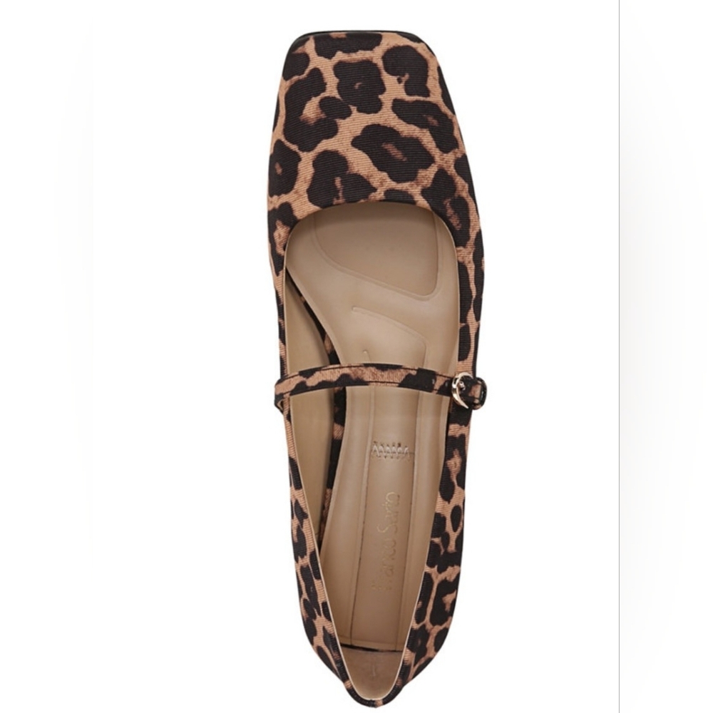 Franco Sarto Animal Print Mary Jane Flats - Picture 2 of 5